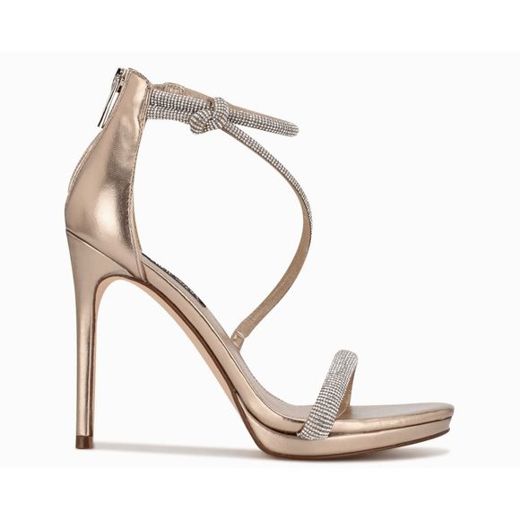 Nine west Lavern women's Strappy Heeled stiletto Sandals Ivory 9m - Picture 2 of 13